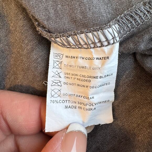 Heather Gray XL T-Shirt Short Sleeve Tri-Blend Casual Basic - Picture 6 of 6